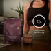 Brave Ancestral Protein package with a person wearing athletic wear, indicating 22g of protein per serving.