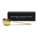 Gold Ancestral Protein Scoop with 'Ancestral Protein Scoop' packaging on a blank background
