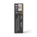 Product label with text and icons on a blank background